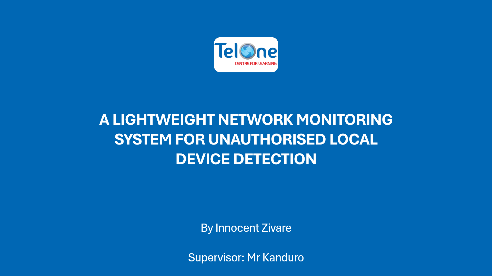 Network monitoring project presentation